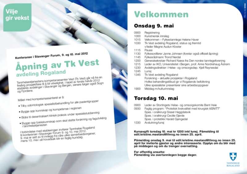 Åpningskonferanse Tk Vest avd Rogaland